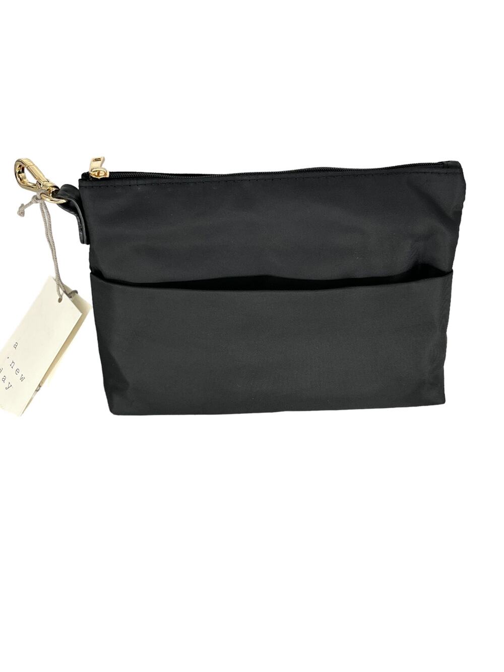 NWT A New Day Black Zip-Top Cosmetic Make-Up Bag Women's